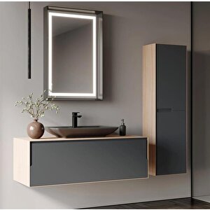 Craft 120 Cm Meşe Banyo Dolabı Takımı