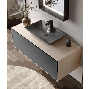 Craft 120 Cm Meşe Banyo Dolabı Takımı