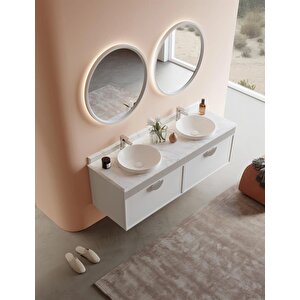 Molino 160 Cm Mat Kaşmir Lake Banyo Dolabı Takımı