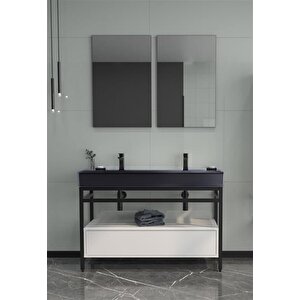 Vegas 120 Cm Mat Beyaz Banyo Dolabı Takımı