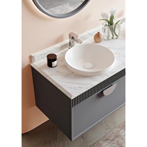 Molino 160 Cm Mat Antrasit Lake Banyo Dolabı Takımı