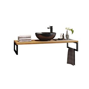 Kestel 95 Cm Ceviz Banyo Dolabı Takımı