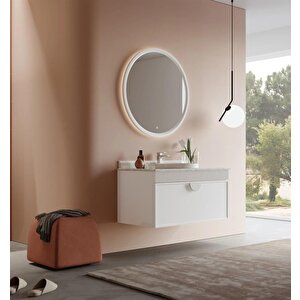 Molino 102 Cm Mat Beyaz Lake Banyo Dolabı Takımı