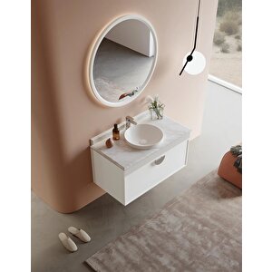 Molino 102 Cm Mat Beyaz Lake Banyo Dolabı Takımı