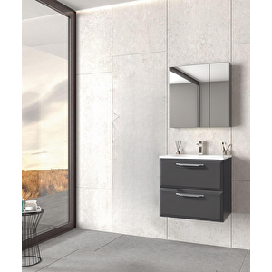 Nuvola 80 Cm Antrasit Banyo Dolabı Takımı
