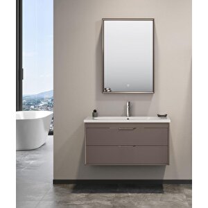 Clay 80 Cm Toprak Çekmeceli Banyo Dolabı Takımı
