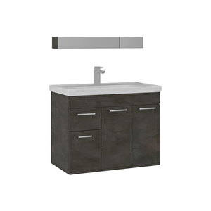 Enez 80 Cm Irony Banyo Dolabı Takımı (dolaplı Ayna)
