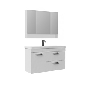 Nova 100 Cm Beyaz Banyo Dolabı Takımı
