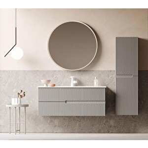 Moonlight 120 Cm Mat Vizon Banyo Dolabı Takımı