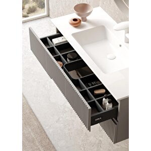 Moonlight 120 Cm Mat Vizon Banyo Dolabı Takımı
