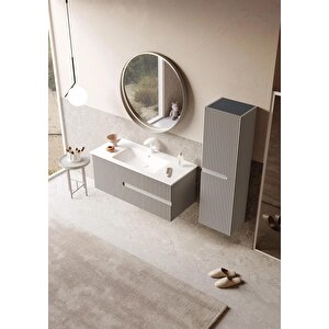 Orka Moonlight 120 Cm Mat Vizon Banyo Dolabı Takımı