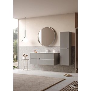 Orka Moonlight 120 Cm Mat Vizon Banyo Dolabı Takımı