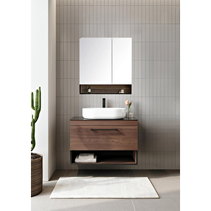Knidos 90 Cm Navaro Banyo Dolabı Takımı