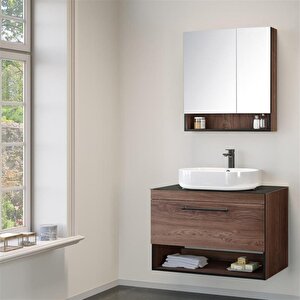 Knidos 90 Cm Navaro Banyo Dolabı Takımı