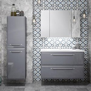 Nuvola 100 Cm Gri Banyo Dolabı Takımı