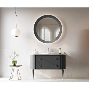 Felice 100 Cm Siyah Lake Banyo Dolabı Takımı