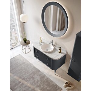 Orka Felice 100 Cm Siyah Lake Banyo Dolabı Takımı