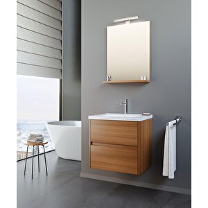 Düden 60 Cm Beyaz Banyo Dolabı Takımı