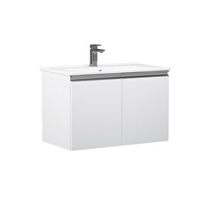 Terme 60 Cm Beyaz Kapaklı Banyo Dolabı Takımı