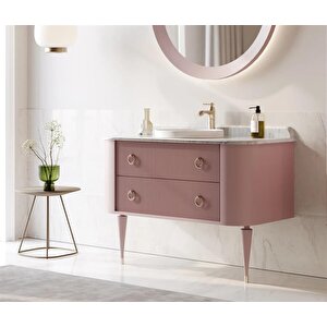 Felice 100 Cm Pudra Lake Banyo Dolabı Takımı