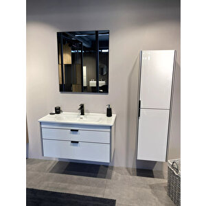 Orka Trio 100 Cm Çekmeceli Beyaz Banyo Dolabı Takımı