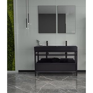 Vegas 120 Cm Antrasit Banyo Dolabı Takımı