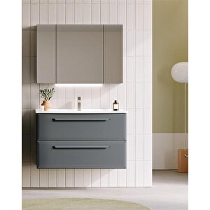 Orka Nuvola 100 Cm Antrasit Banyo Dolabı Takımı