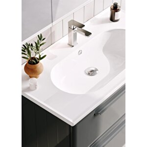 Orka Nuvola 100 Cm Antrasit Banyo Dolabı Takımı