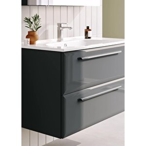 Orka Nuvola 100 Cm Antrasit Banyo Dolabı Takımı
