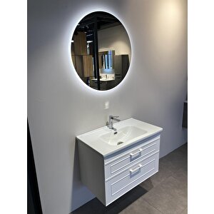 Limpo 80 Cm Mat Beyaz Banyo Dolabı Takımı