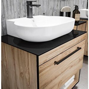 Knidos 70 Cm Legnona Ledli Ayna Banyo Dolabı Takımı