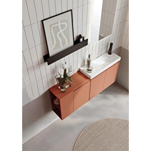 Ferla 110 Cm Mat Tarçin Banyo Dolabı Takımı