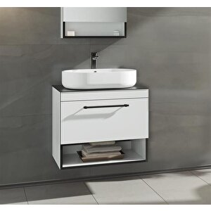 Knidos 70 Cm Beyaz Banyo Dolabı Takımı
