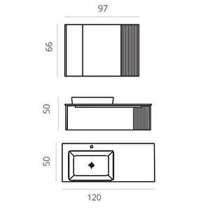 Orka Biella 120 Cm Pudra Banyo Dolabı Takımı