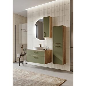 Salerno 100 Cm Legnona-sardunya Banyo Dolabı Takımı (ledli Ayna-üst Ayna Dolabı)