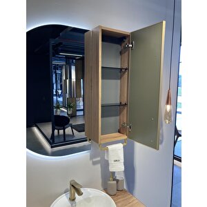 Orka Salerno 100 Cm Legnona-sardunya Banyo Dolabı Takımı (ledli Ayna-üst Ayna Dolabı)