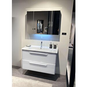 Nuvola 100 Cm Beyaz Banyo Dolabı Takımı