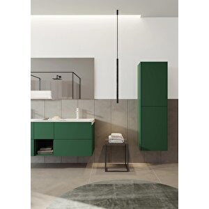Orka Milano 140 Cm Mat Yeşil Banyo Dolabı Takımı