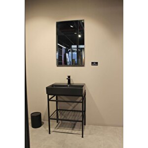 Capetown 60 Cm Siyah Banyo Dolabı Takımı