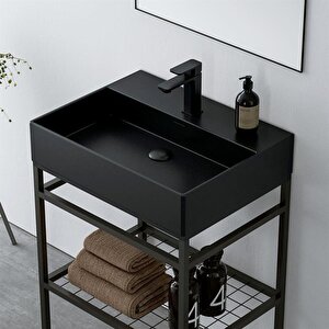 Capetown 60 Cm Siyah Banyo Dolabı Takımı