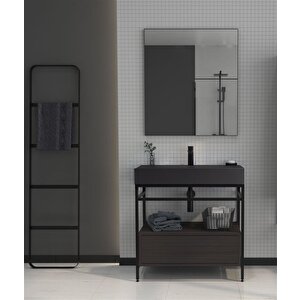 Vegas 80 Cm Antrasit Banyo Dolabı Takımı