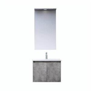 Sidney 60 Cm Gümüş Banyo Dolabı Takımı