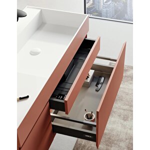 Orka Lusso 80 Cm Mat Tarçın Banyo Dolabı Takımı