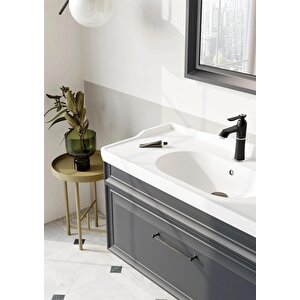Orka Design 100 Cm Mat Antrasit Banyo Dolabı Takımı