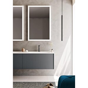 Orka Cube 160 Cm Mat Antrasit Banyo Dolabı Takımı