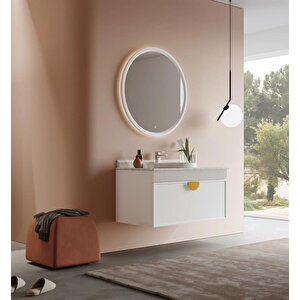 Molino 102 Cm Mat Beyaz Lake Banyo Dolabı Takımı