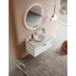 Molino 102 Cm Mat Beyaz Lake Banyo Dolabı Takımı