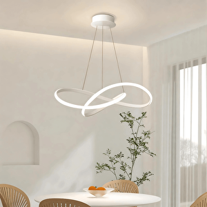 Beyaz Ultra Power Beyaz Ledli Avize Sarkık Modern Led Avize