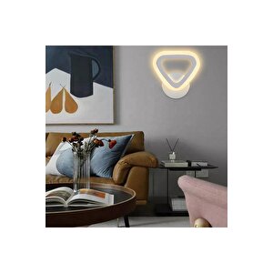 Beyaz Lüks Modern Günışığı Ledli Duvar Lambası Ledli Aplik
