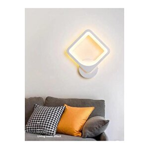 Beyaz Lüks Modern Günışığı Ledli Duvar Lambası Ledli Aplik